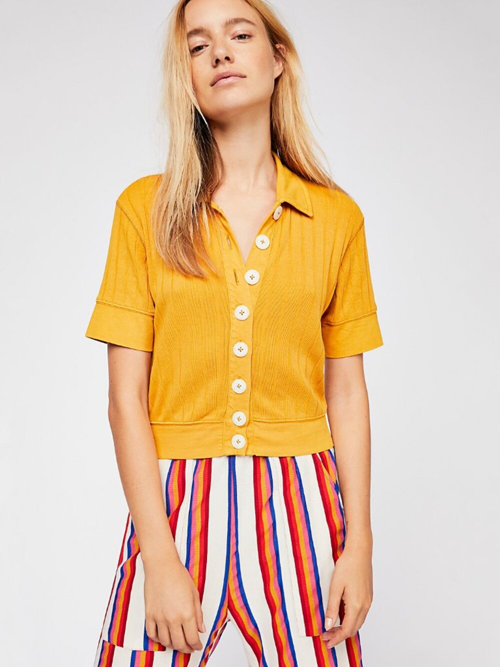 FP Beach Lily Top in Yellow - sz XS